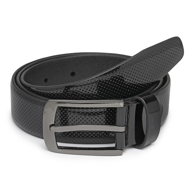 Brit: Black Textured Formal Belt
