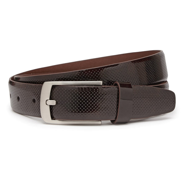 Brit: Brown Textured Formal Belt