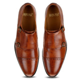 Clifton: Tan Double Monk strap