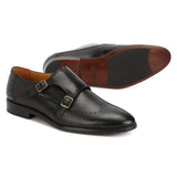 Conor: Black Double Monk strap