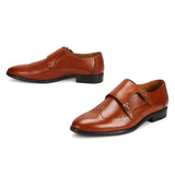 Conor: black Double Monk strap