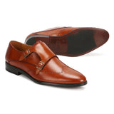 Conor: black Double Monk strap