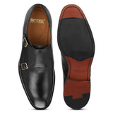 Harper: Black Double Monk Strap