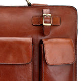 Morgan : Tan Leather Briefcase
