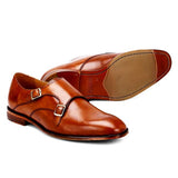 mens tan monk strap shoes