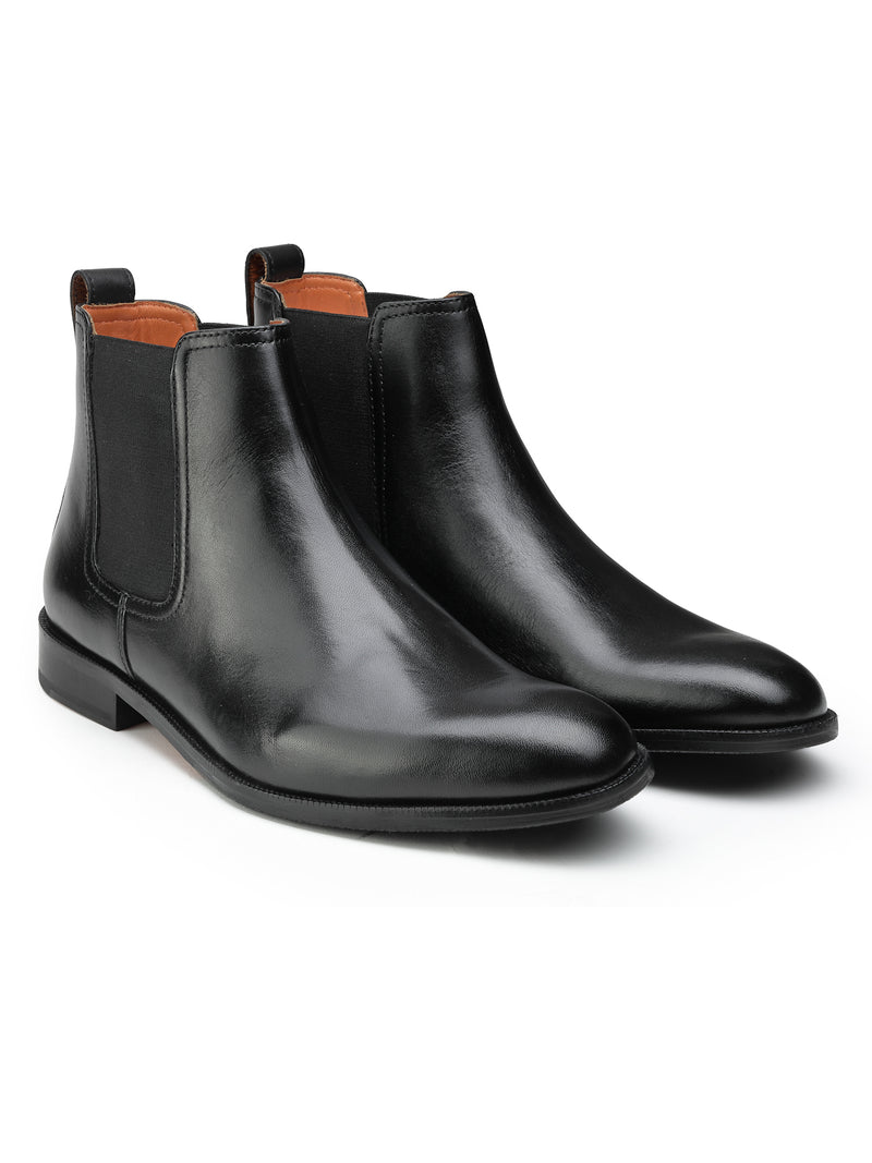Churchillshoes: Black Chelsea Boot leather shoes online Men