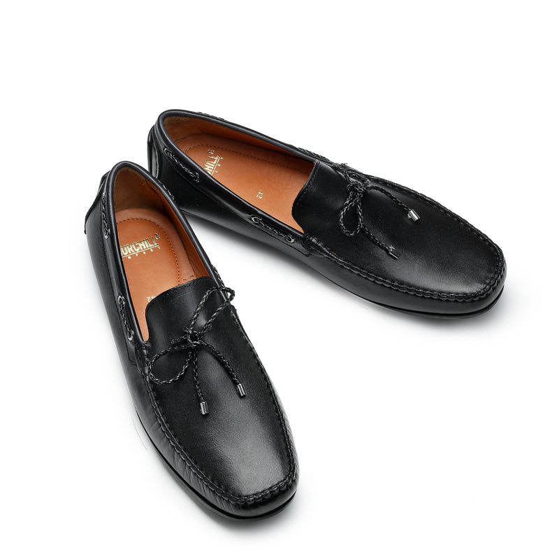 James : Men Black Loafer