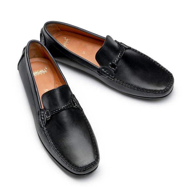 Jason: Men Black Bit Loafer