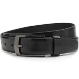 Brit: Black Textured Formal Belt