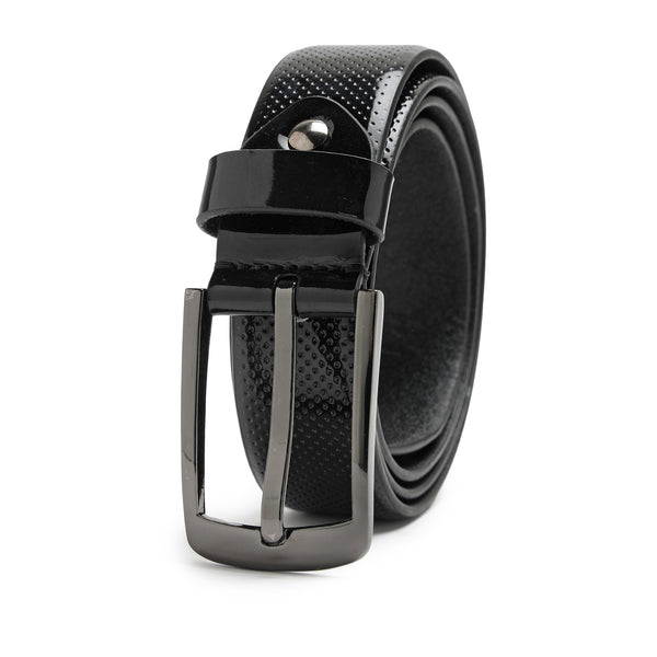 Brit: Black Textured Formal Belt