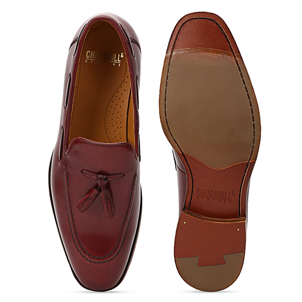 Ivy: Burgundy Tasselled Loafer