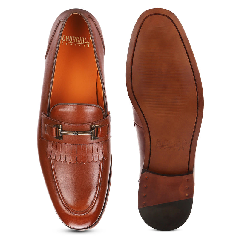 Fargo: Tan Kiltie Belgian Loafer