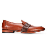 Fred: Tan Saddle Belgian Loafer