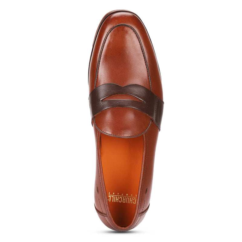 Fred: Tan Saddle Belgian Loafer