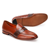 Fred: Tan Saddle Belgian Loafer