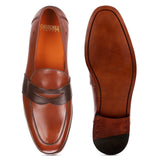 Fred: Tan Saddle Belgian Loafer