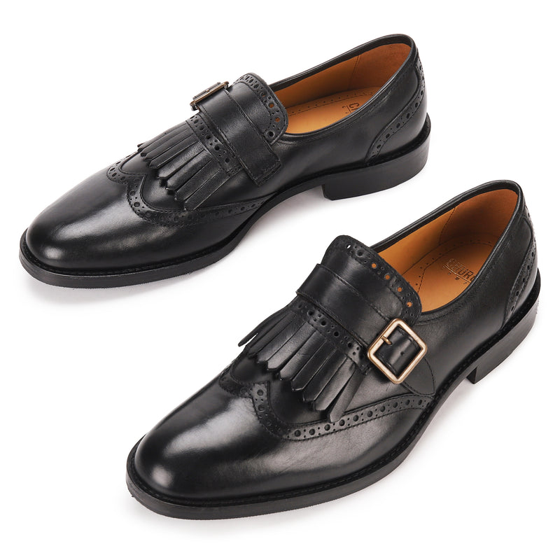 Albert: Black Single Monkstrap