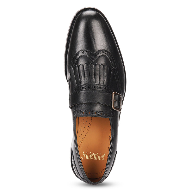 Albert: Black Single Monkstrap