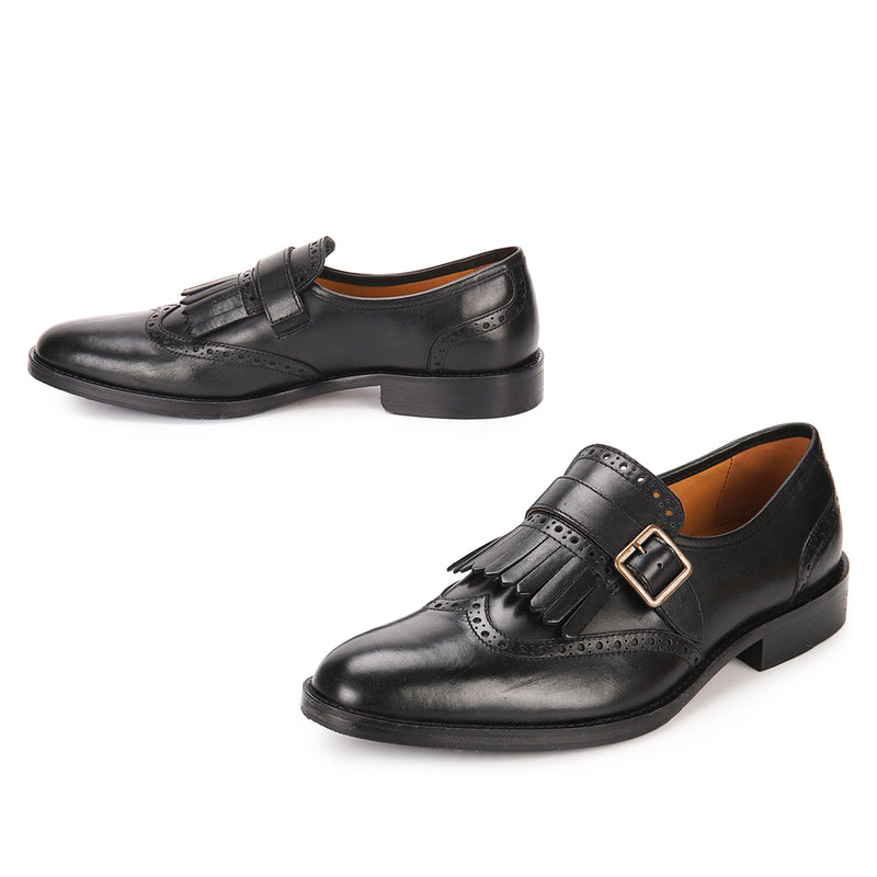 Albert: Black Single Monkstrap