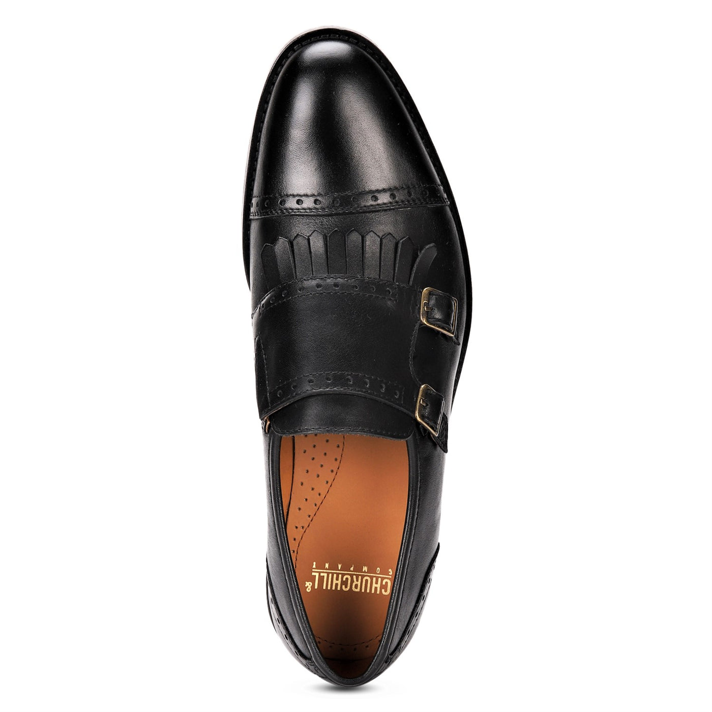 Churchillshoes: Black Double Monkstrap shoes online - Men  display picture 1