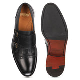 Alston: Black Double Monkstrap