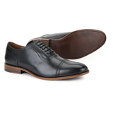 Scott: Navy Blue Toe-Cap Oxford