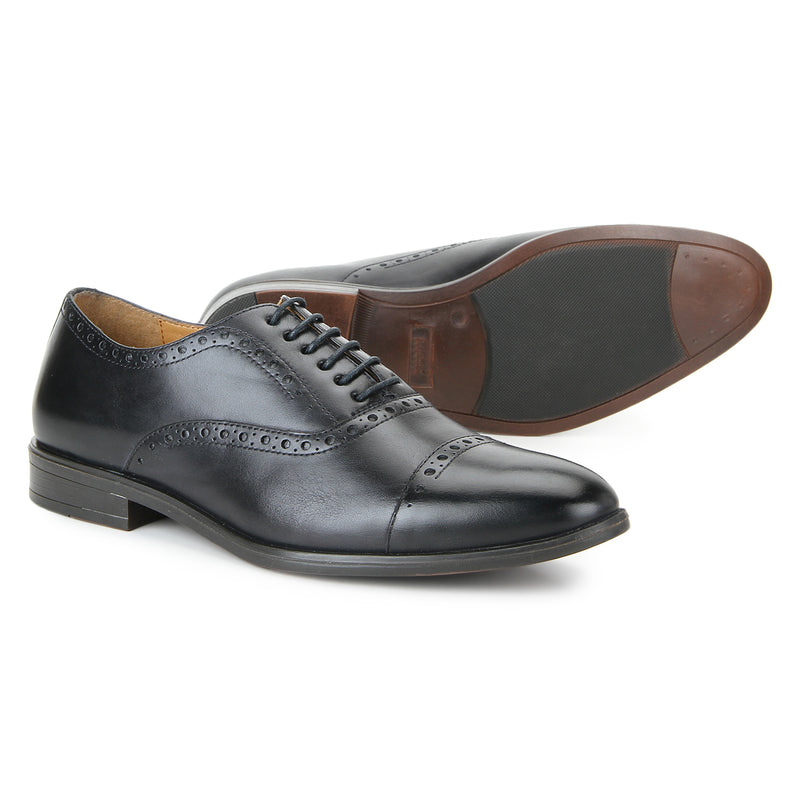 Cooper: Navy Blue Brogue Oxford