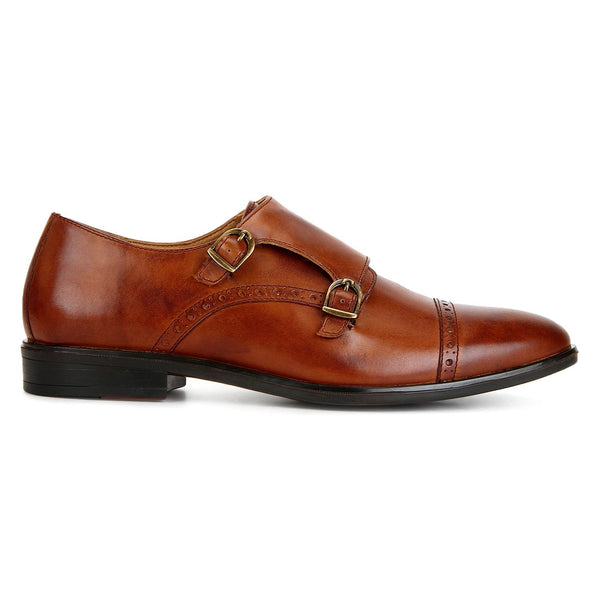 Clifton: Tan Double Monk strap