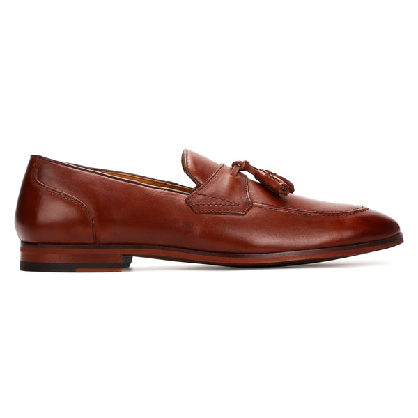 Furley: Dark Tan Belgian Loafer
