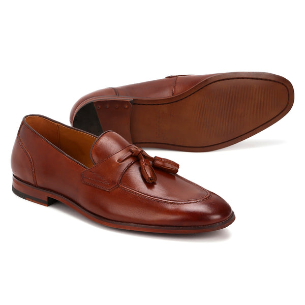 Furley: Dark Tan Belgian Loafer