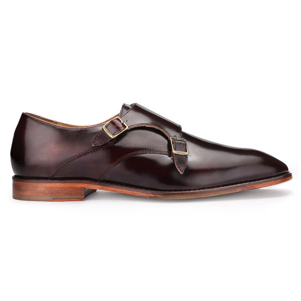 Harper: Cherry Double Monk Strap