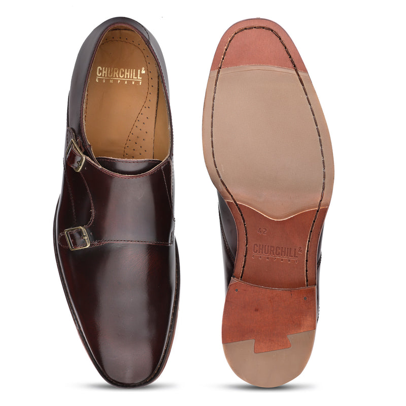 Harper: Cherry Double Monk Strap