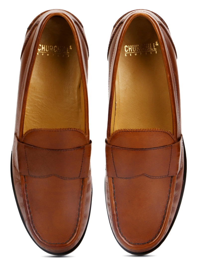Hudson: Tan Saddle Loafer