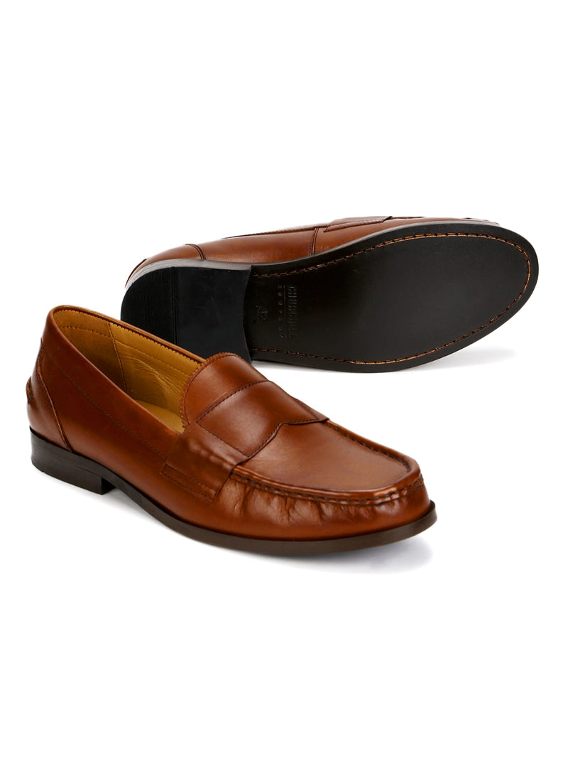 Hudson: Tan Saddle Loafer