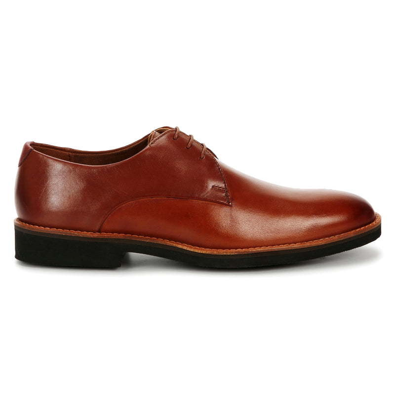 Grant: Ultralight Tan Plain Toe Derby