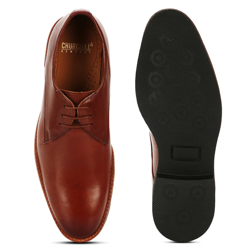 Grant: Ultralight Tan Plain Toe Derby