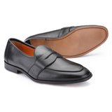 Fred: Black Saddle Belgian Loafer