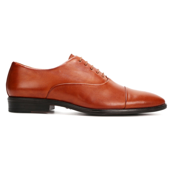 Boys Matte Cognac Brown Tan Dress Shoes