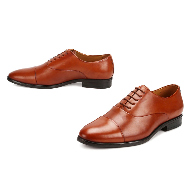 Canton: Tan Cap-toe Oxford