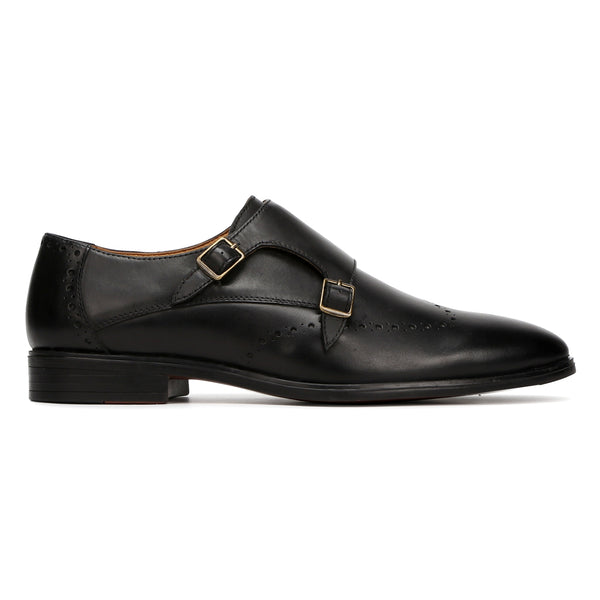 Conor: Black Double Monk strap