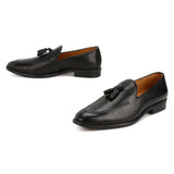 Clover:  Black Tasselled Loafer
