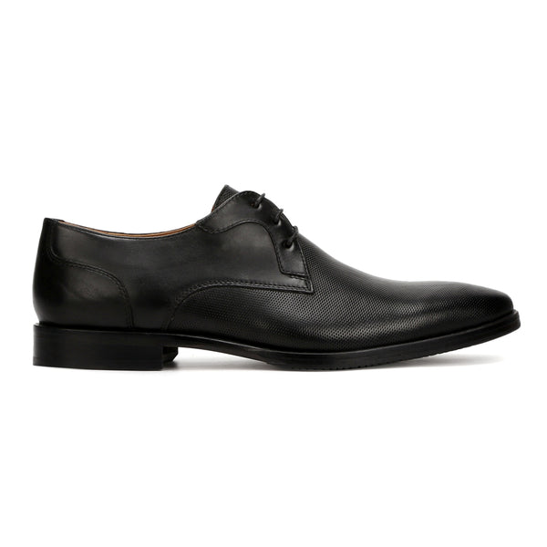 Mason: Black Textured Derby