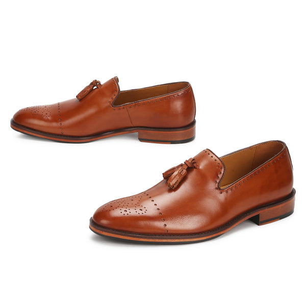 Savoy II : Tan Tasselled Loafer