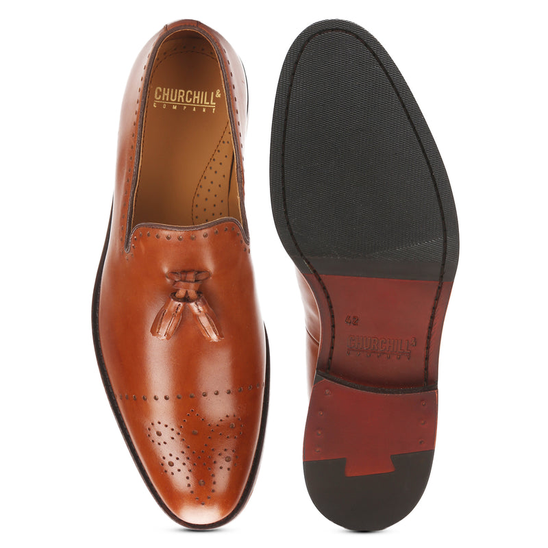 Savoy II : Tan Tasselled Loafer