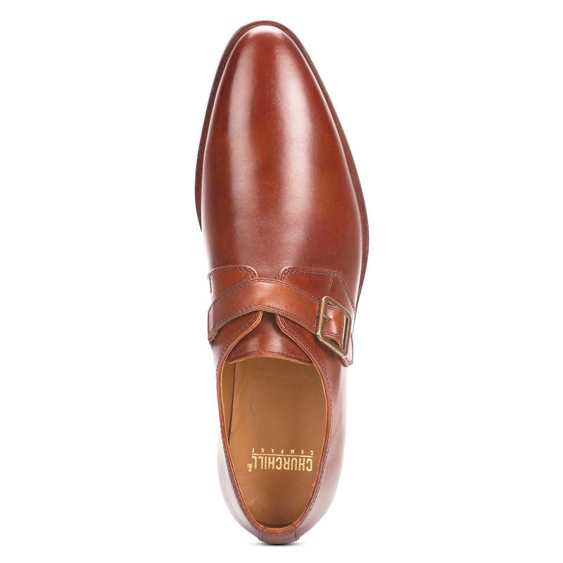 Stoke: Tan Single Monk Strap