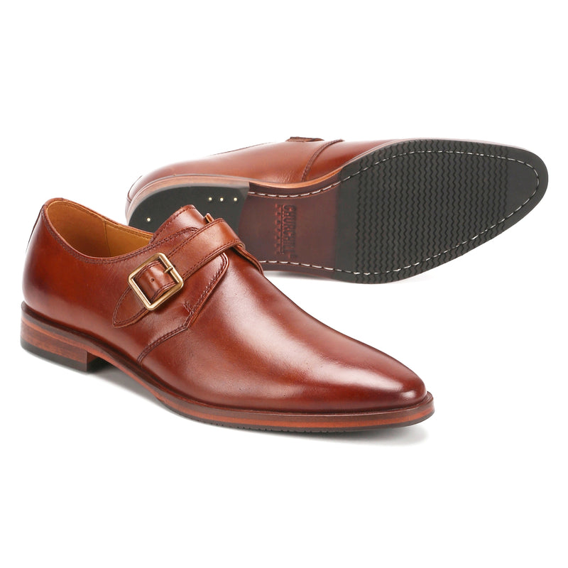 Stoke: Tan Single Monk Strap