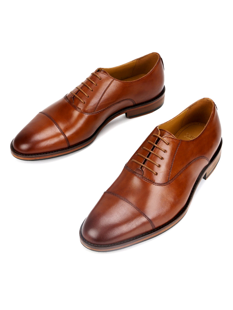 Wayne: Tan Cap-toe Oxford