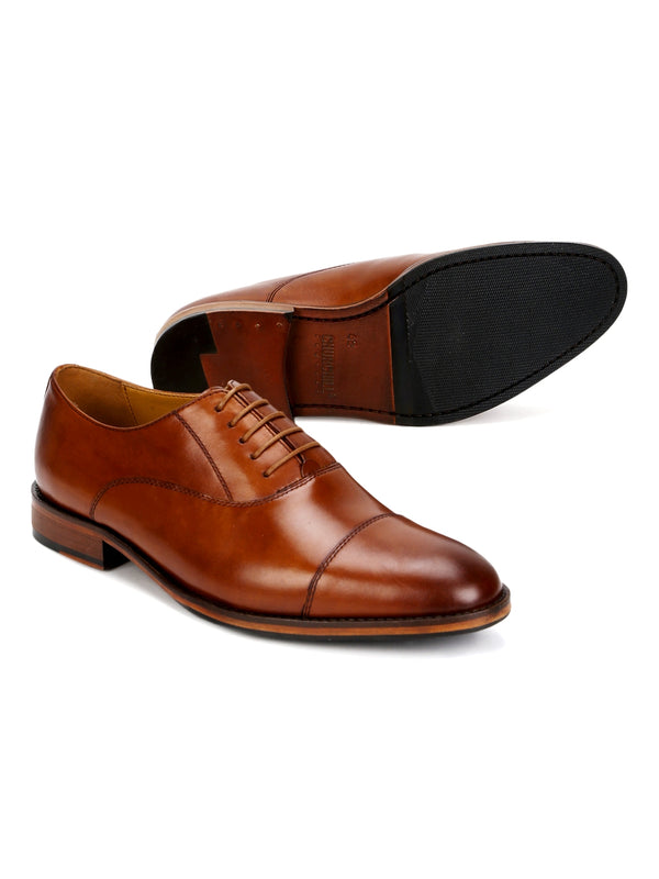 Wayne: Tan Cap-toe Oxford