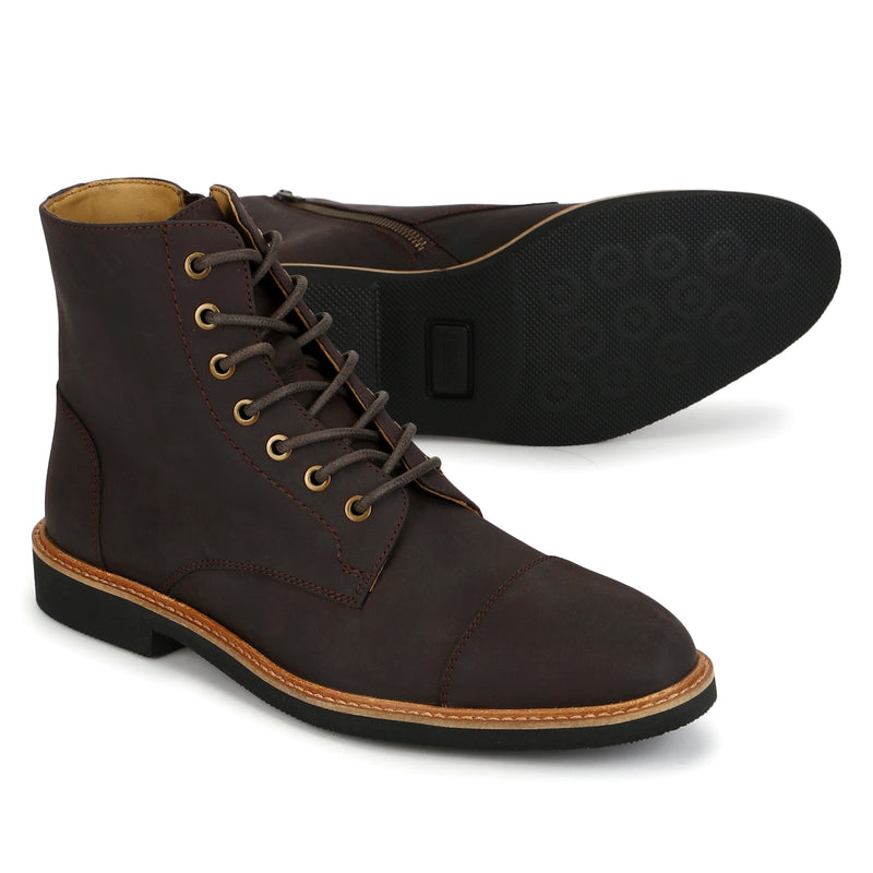 Maverick: Brown Nubuck Leather Boot