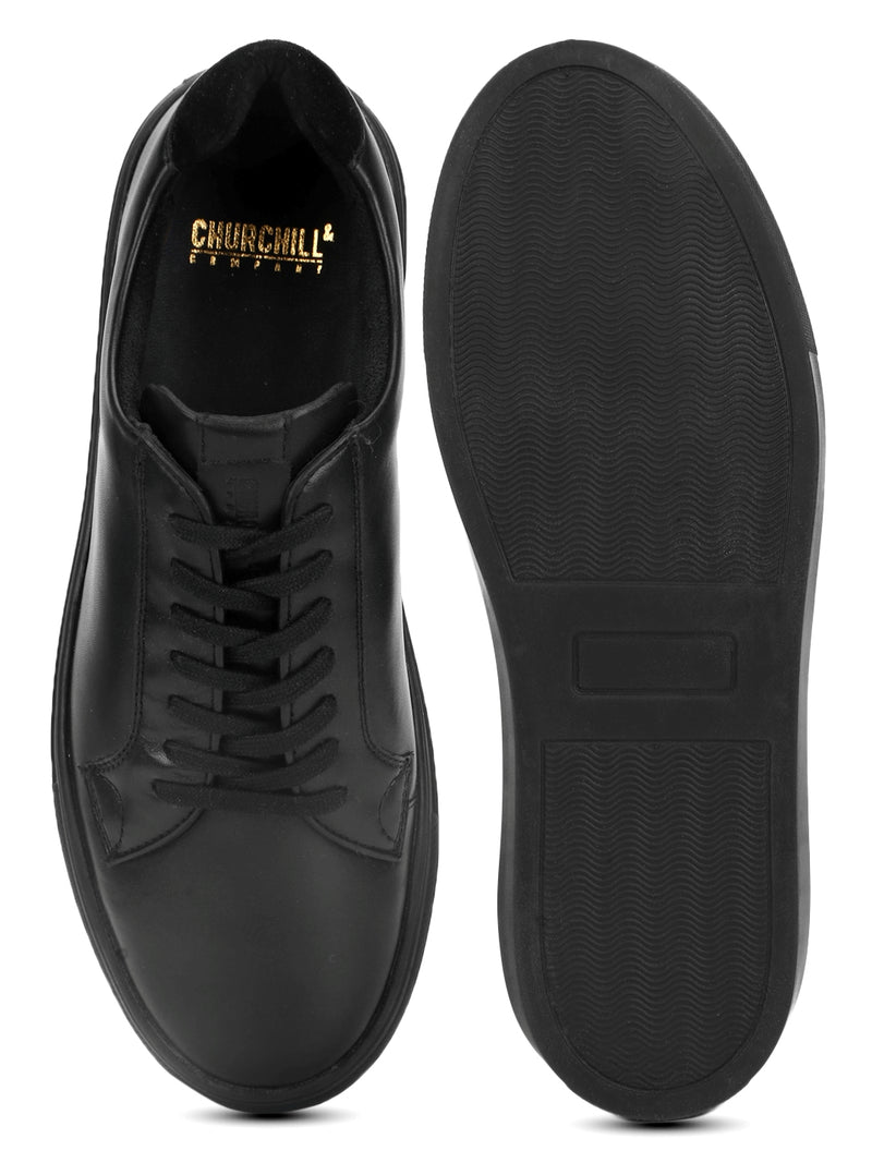 Pepe: Black Lace-up Sneaker